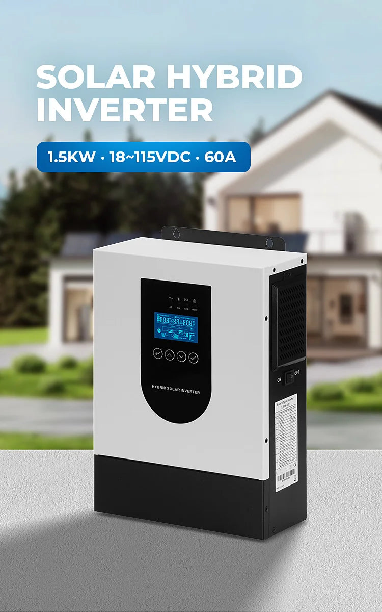 1.5KW hybrid solar inverter 12v off-grid AC string inverter Automatic 60HZ single-phase solar inverter
