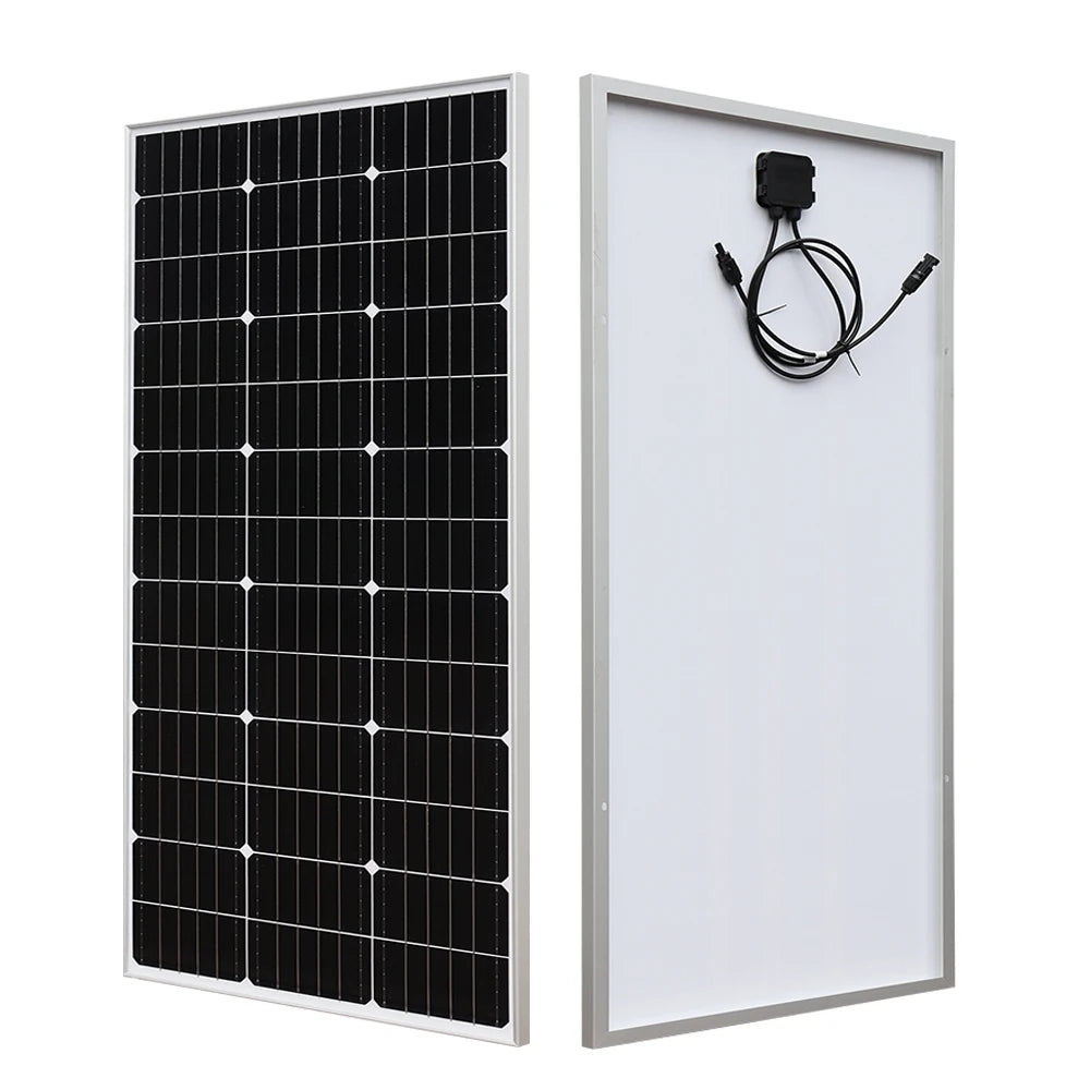 Rigid Glass Solar Panel 150W / 300W Monocrystalline Cell PV Photovoltaic Module 12v 24v Battery / plug and play system Home Car PRIME RJ SOLAR PH