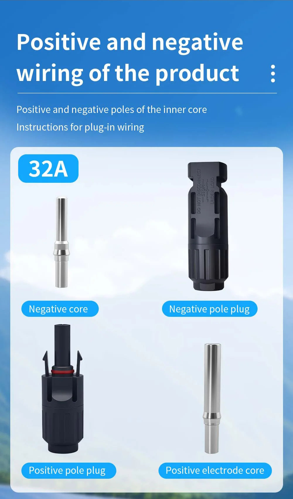 TOMZN 2 sets of PV Solar Connectors 1000V 1500V 32A 45A Panel Branch PV Photovoltaic Wire/Board Terminal Box Inverter IP67 10LOT PRIME RJ SOLAR PH
