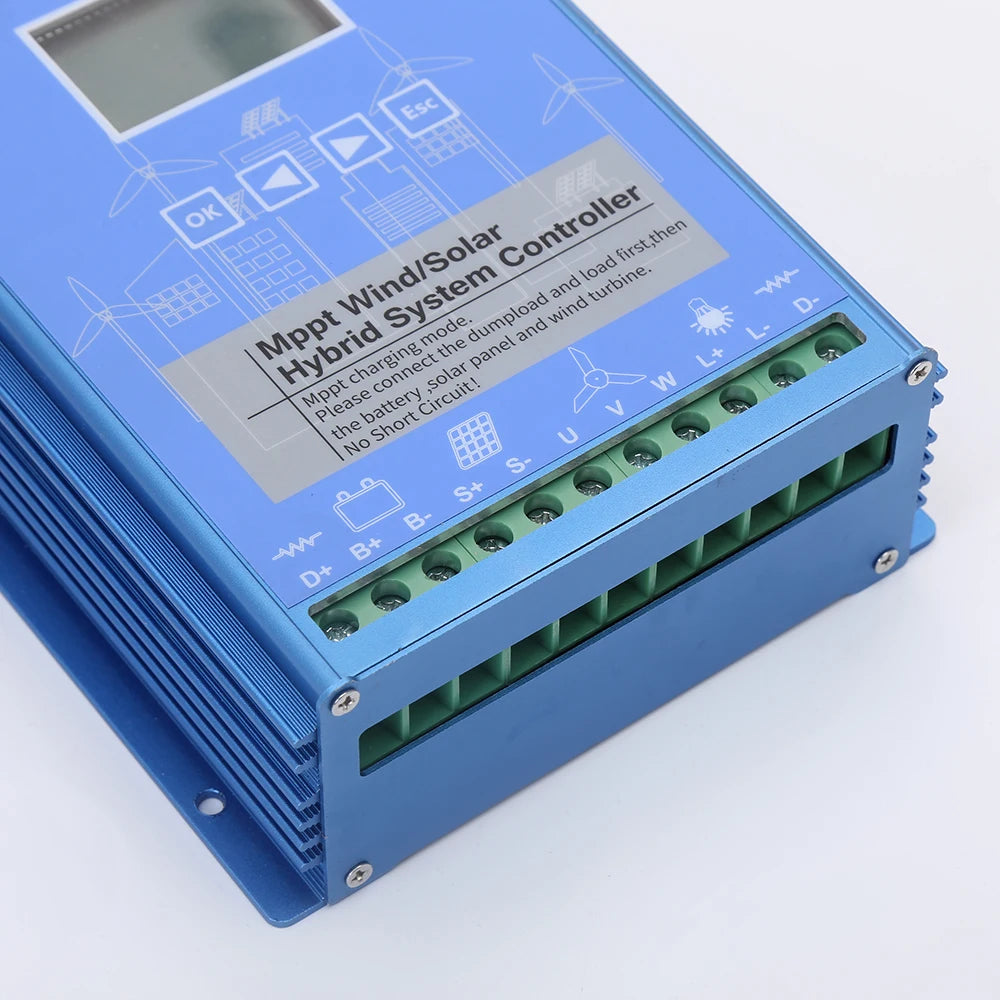 Max 10KW Wind & 4KW Solar MPPT Wind Solar Hybrid Charge Controller 12/24V/48V Auto Hybrid Controller With Dump Load Resistor