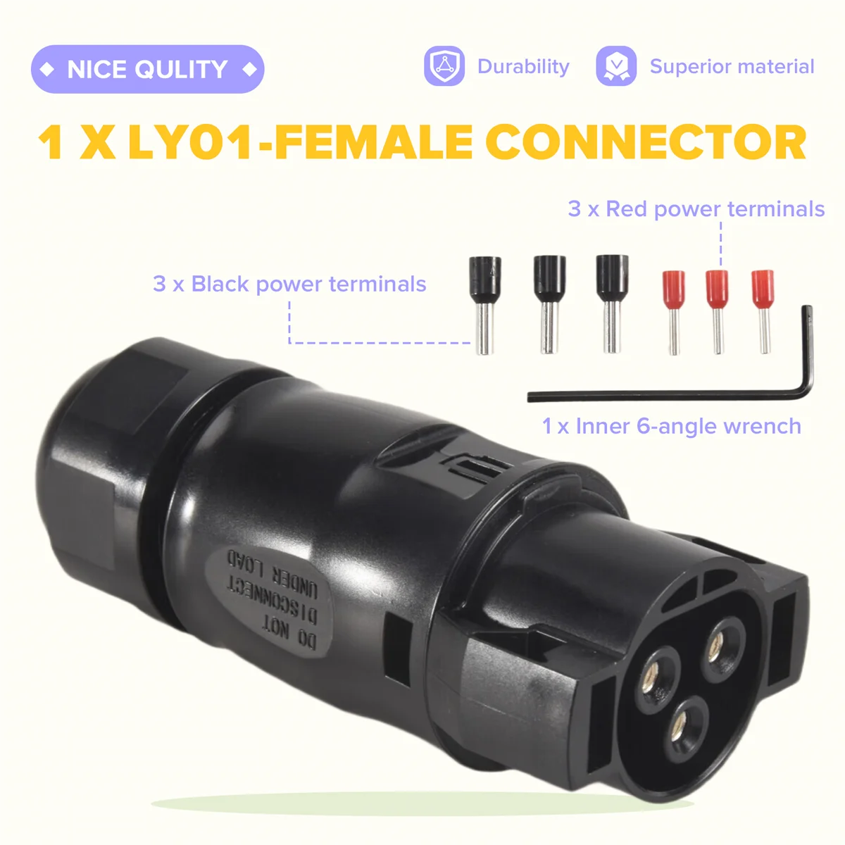 【in stock】 Solar PV Connector Plug Waterproof IP68 4000V 40A for Solar PV System Panel Parallel Protection Kit LY01-Female PRIME RJ SOLAR PH