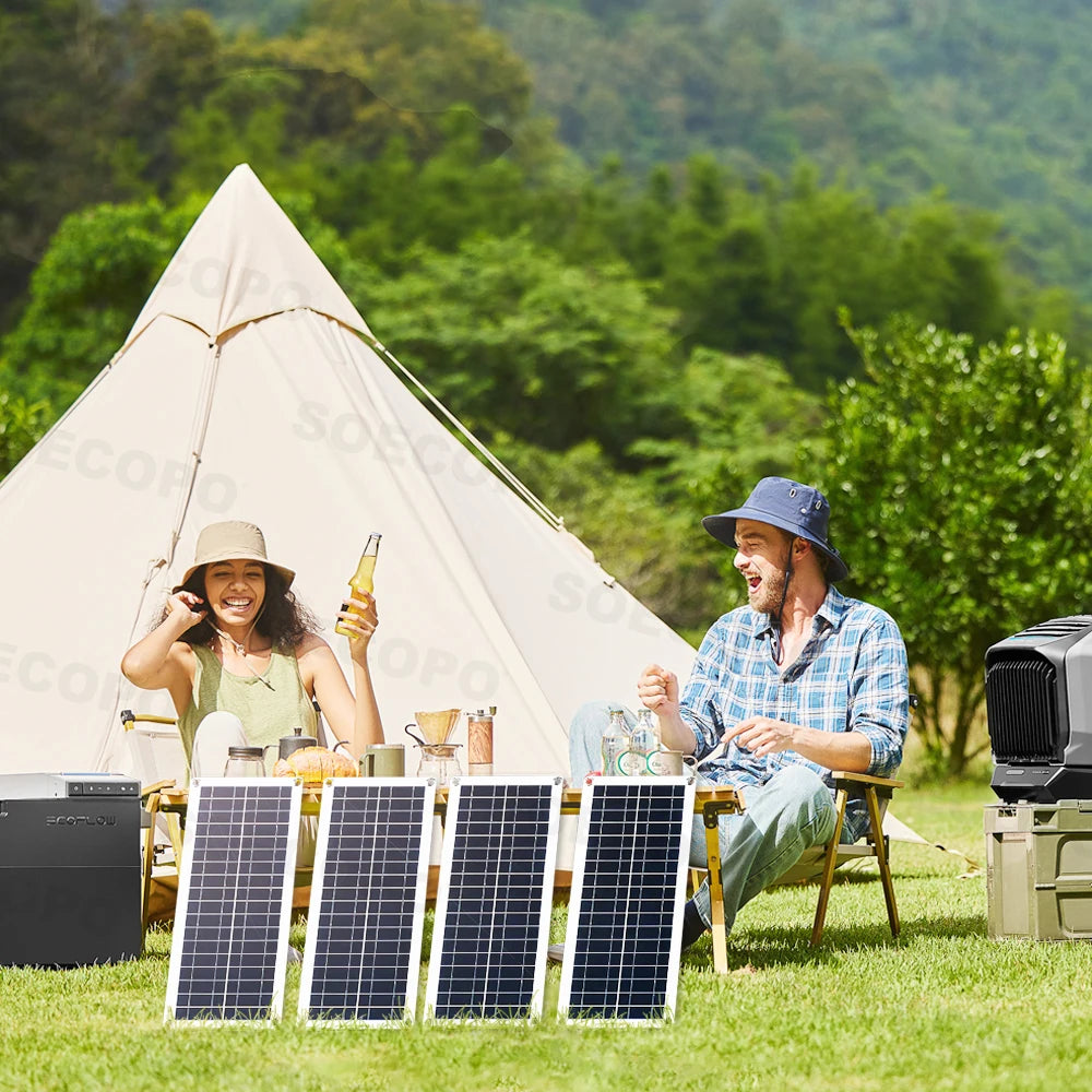 SOECOPO SEP-SP12 800W Solar Panel System Kit 4x200W Monocrystalline 100A Controller USB 5V Camping RV Phone Charging CE FCC RoHS