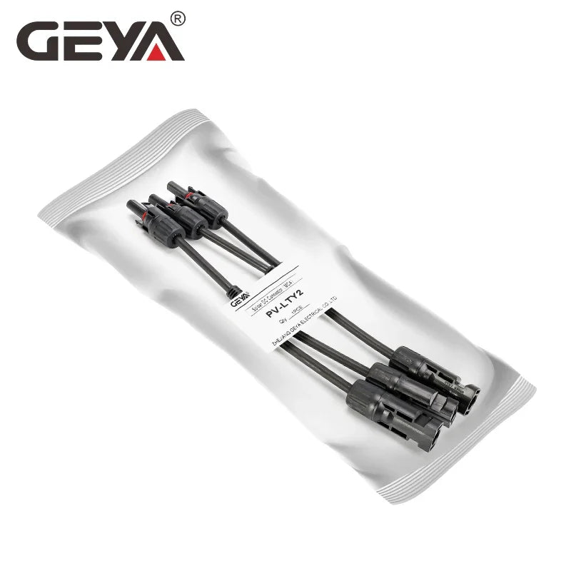 GEYA Solar Cable Branch Connector 1 Pair Male Female Y Branch Solar Connector 1000V PV System CE