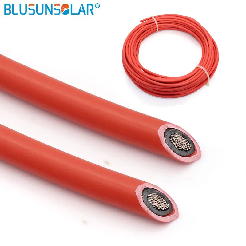20 Meters 1500V Solar Photovoltaic Wire Red Black Single Core 4mm2/6mm2 12/10AWG Cable Tinned Copper XLPE Jacket for PV Panels PRIME RJ SOLAR PH