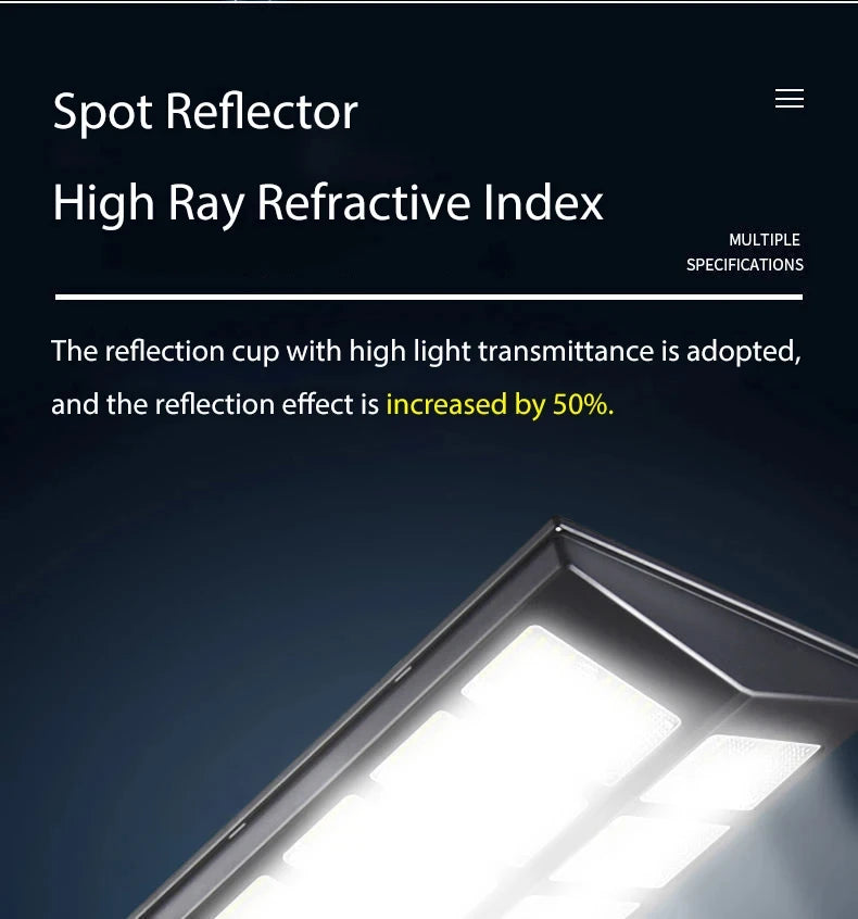 Solar Street Light 5000000LM Outdoor Solar Led Light Waterproof IP67 Solar Garden Lights for Plaza Garden Yard YX123TB