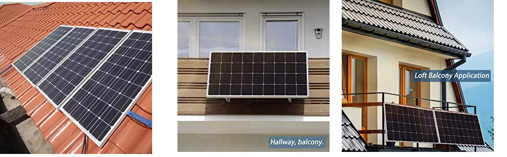 Rigid Glass Solar Panel 150W / 300W Monocrystalline Cell PV Photovoltaic Module 12v 24v Battery / plug and play system Home Car PRIME RJ SOLAR PH
