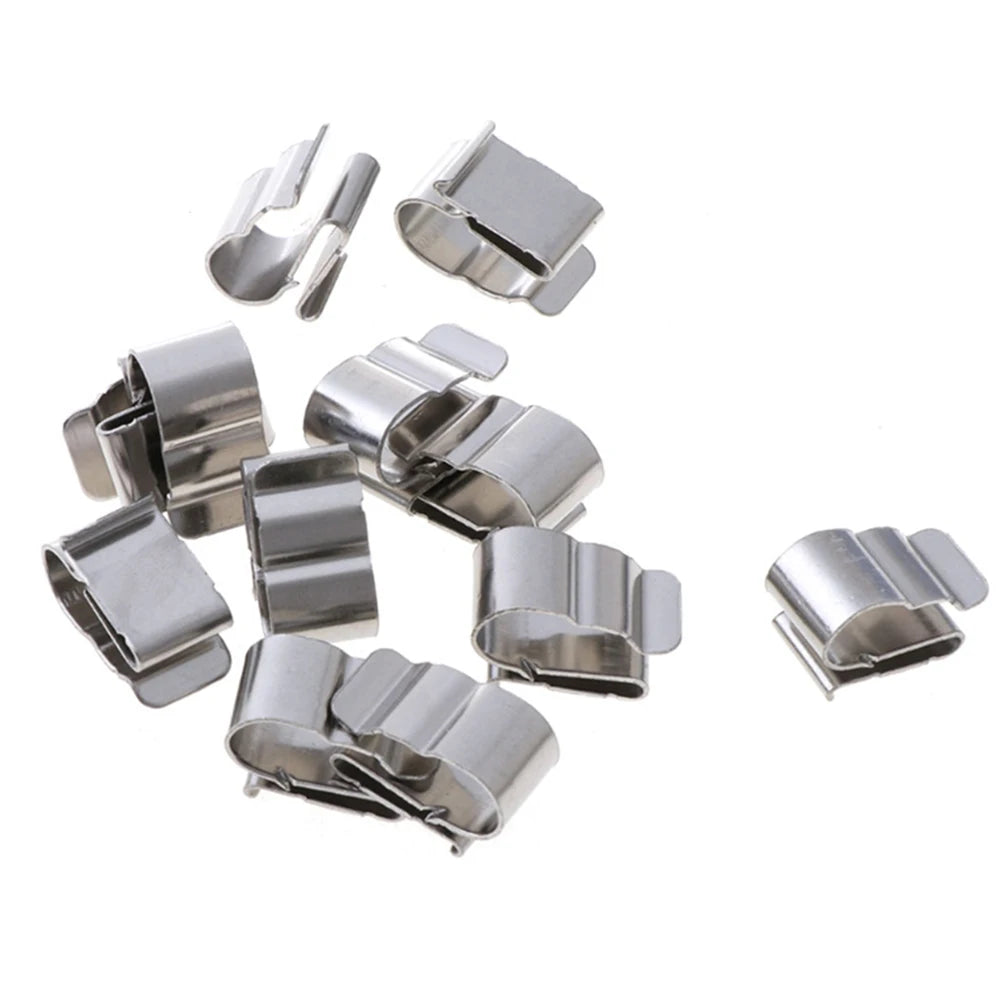 100Pcs Solar Panel Cable Clips Stainless Steel PV Cable Clamp For Home Kayaks Fishing Boats Wire Clip Set Photovoltaic System PRIME RJ SOLAR PH