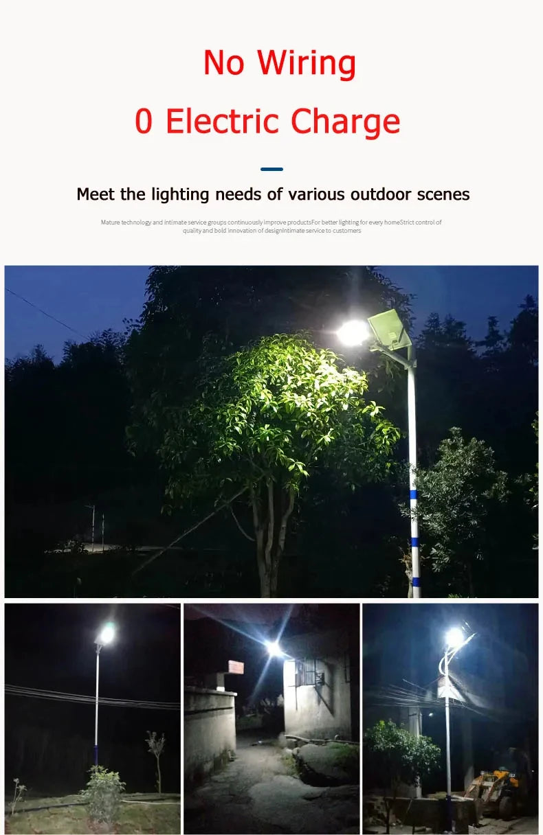Solar Street Light 5000000LM Outdoor Solar Led Light Waterproof IP67 Solar Garden Lights for Plaza Garden Yard YX123TB