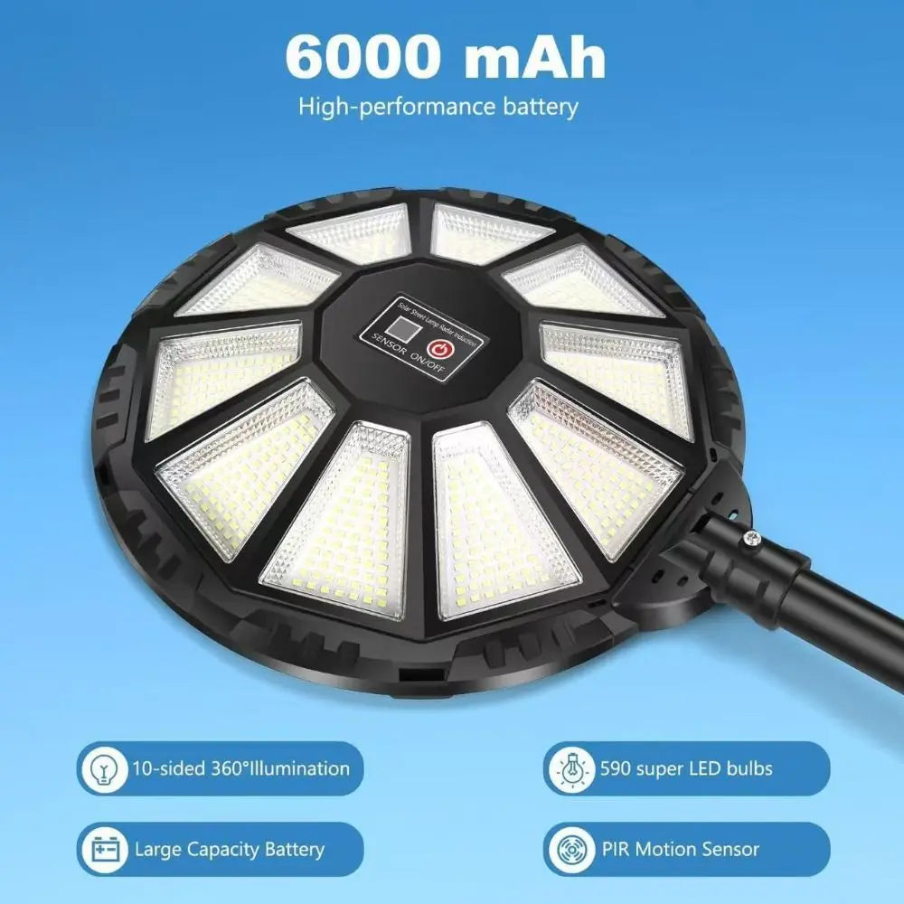 MCDB14C40 Solar Wall Light Wide-Angle 180-Degree Lighting Weather Resistant 3.2V 6000mAh Outdoor Security Light