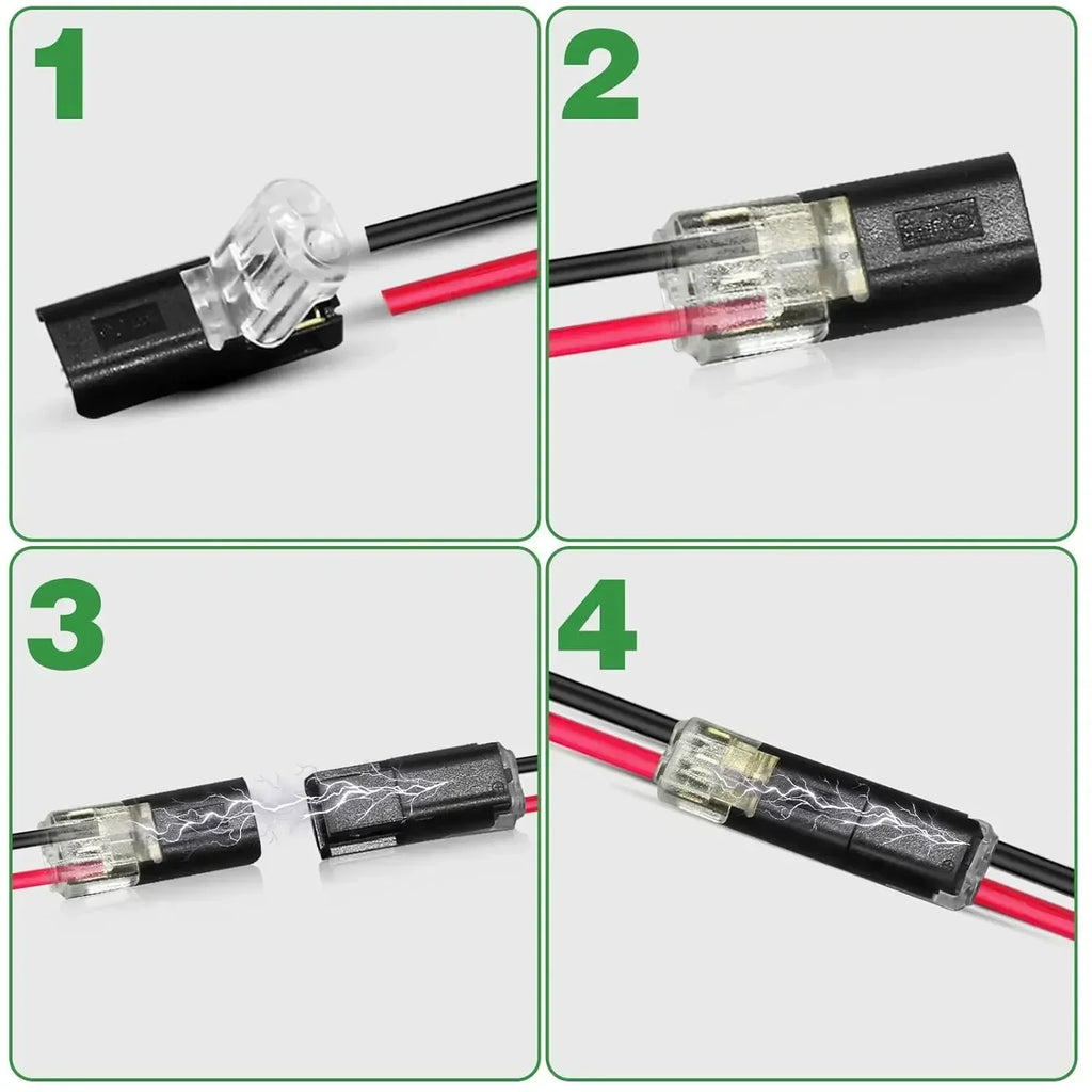 Waterproof  Plug Wire Connector 2 Pin Way Cable Plug Car Electric Wire Snap Connectors Strip Terminal Connection Wholesale PRIME RJ SOLAR PH