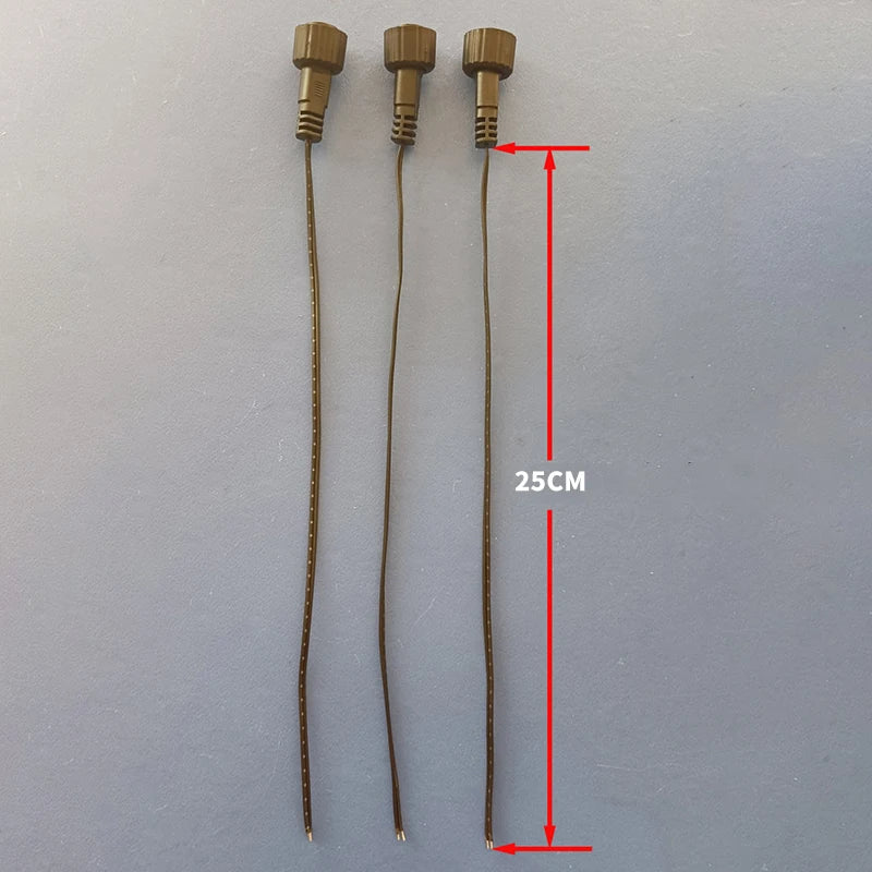 2Pin LED Connector with 25cm Wire for Solar String Lights 1A 0.25 Square IP65 Outdoor Waterproof Extension Cable for Solar Panel PRIME RJ SOLAR PH