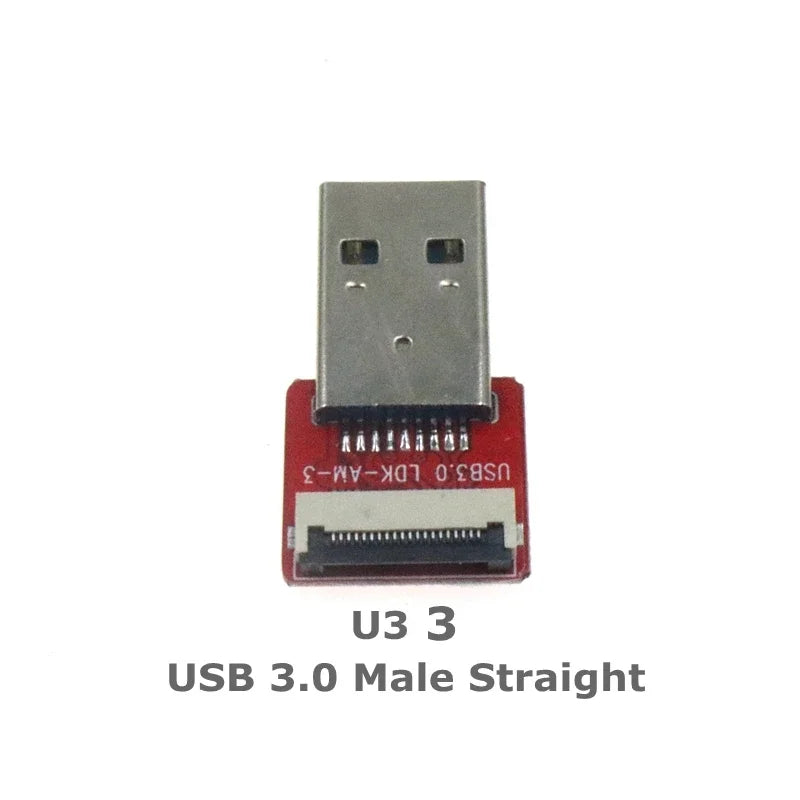CABLECC Raspberry Pi FFC USB 3.0 Male Female Extension Flat Ribbon Cable FPV Slim Flat Soft Flexible FPC Charge CE