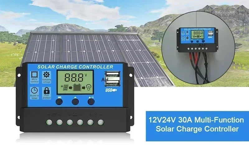 300W 600W Flexible Solar Panel 12V 24V Solar Charge Battery Kit with 30A/60A Contro0ller for Camping RV Home Solar Power Bank