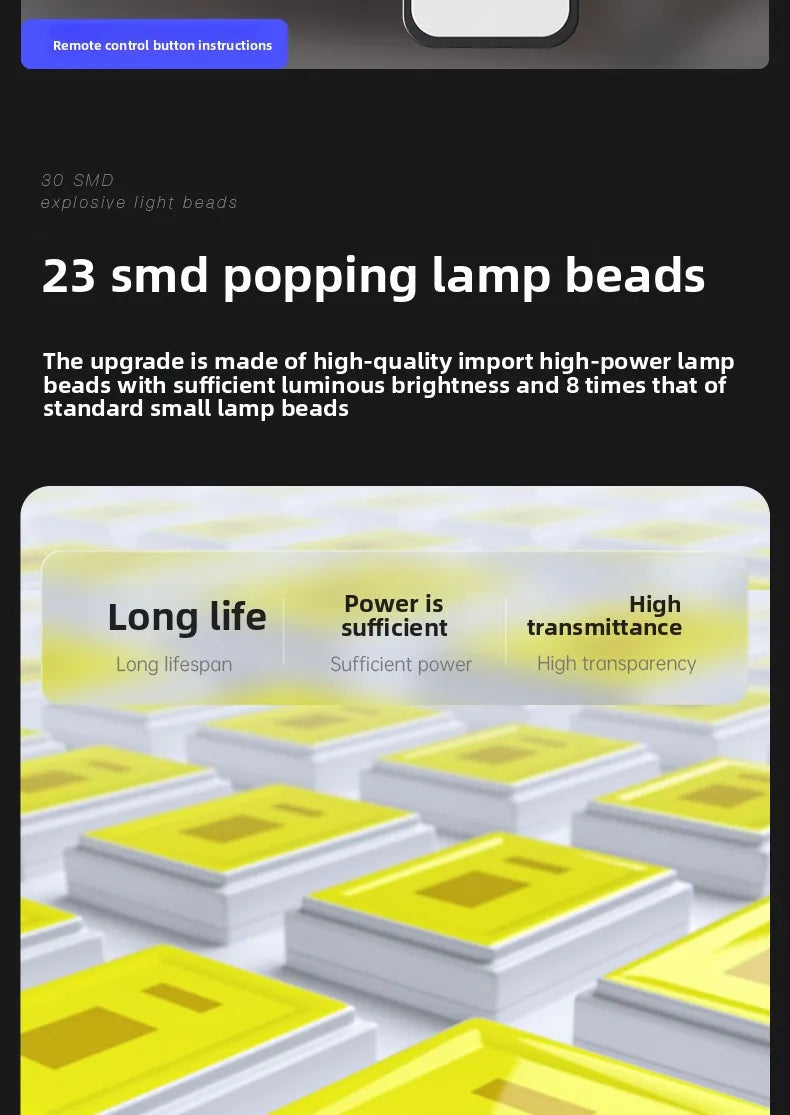 Solar Split Type Pendant Light Indoor Outdoor Super Bright Remote Control Waterproof Light Control CE