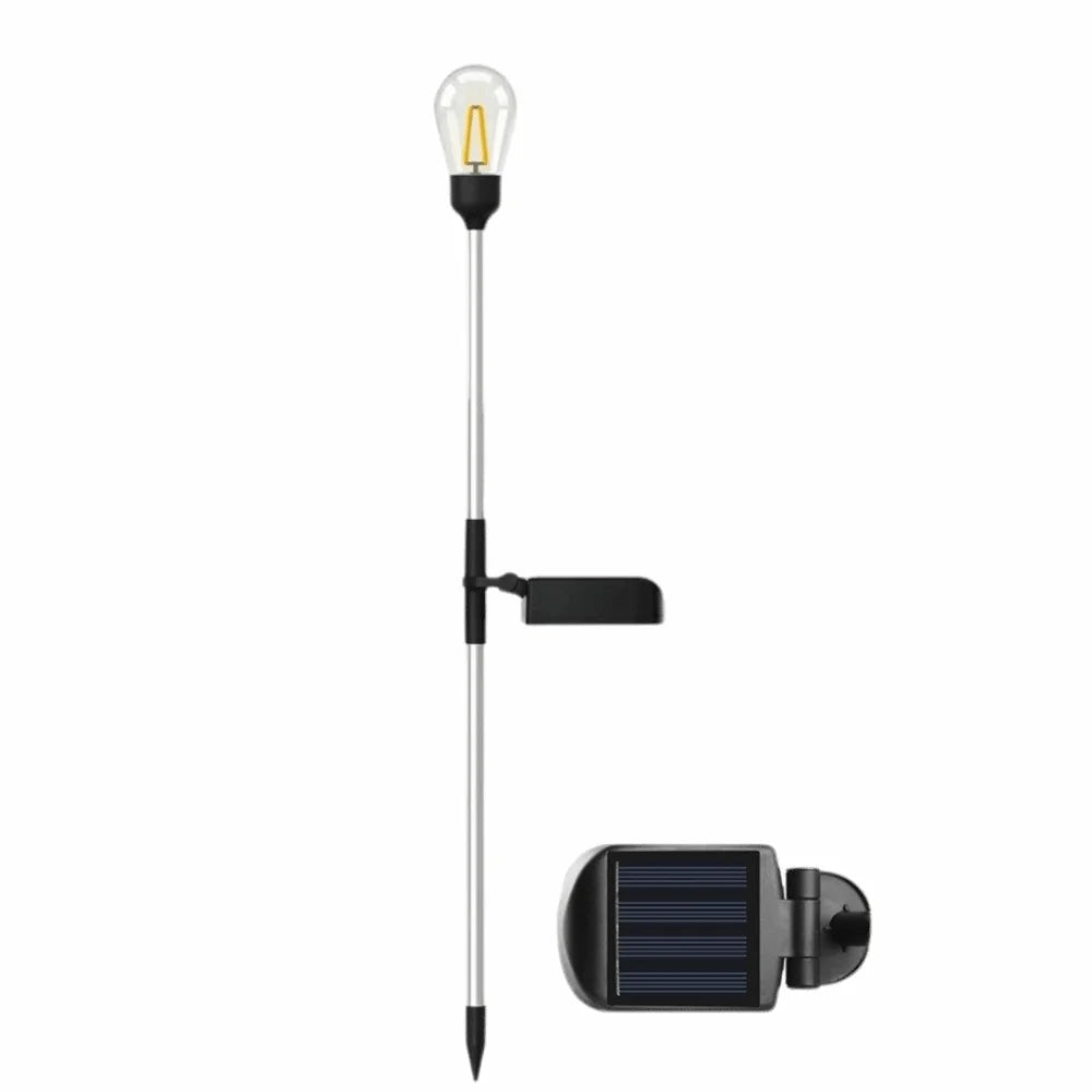 Solar Pathway Stake Light IP65 Waterproof 3000K Tungsten Filament Outdoor Garden Landscape Light