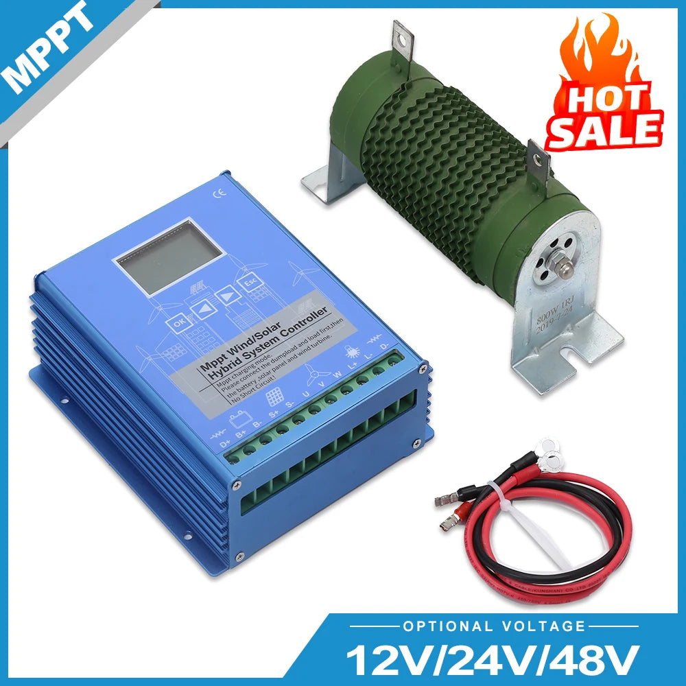 Max 10KW Wind & 4KW Solar MPPT Wind Solar Hybrid Charge Controller 12/24V/48V Auto Hybrid Controller With Dump Load Resistor
