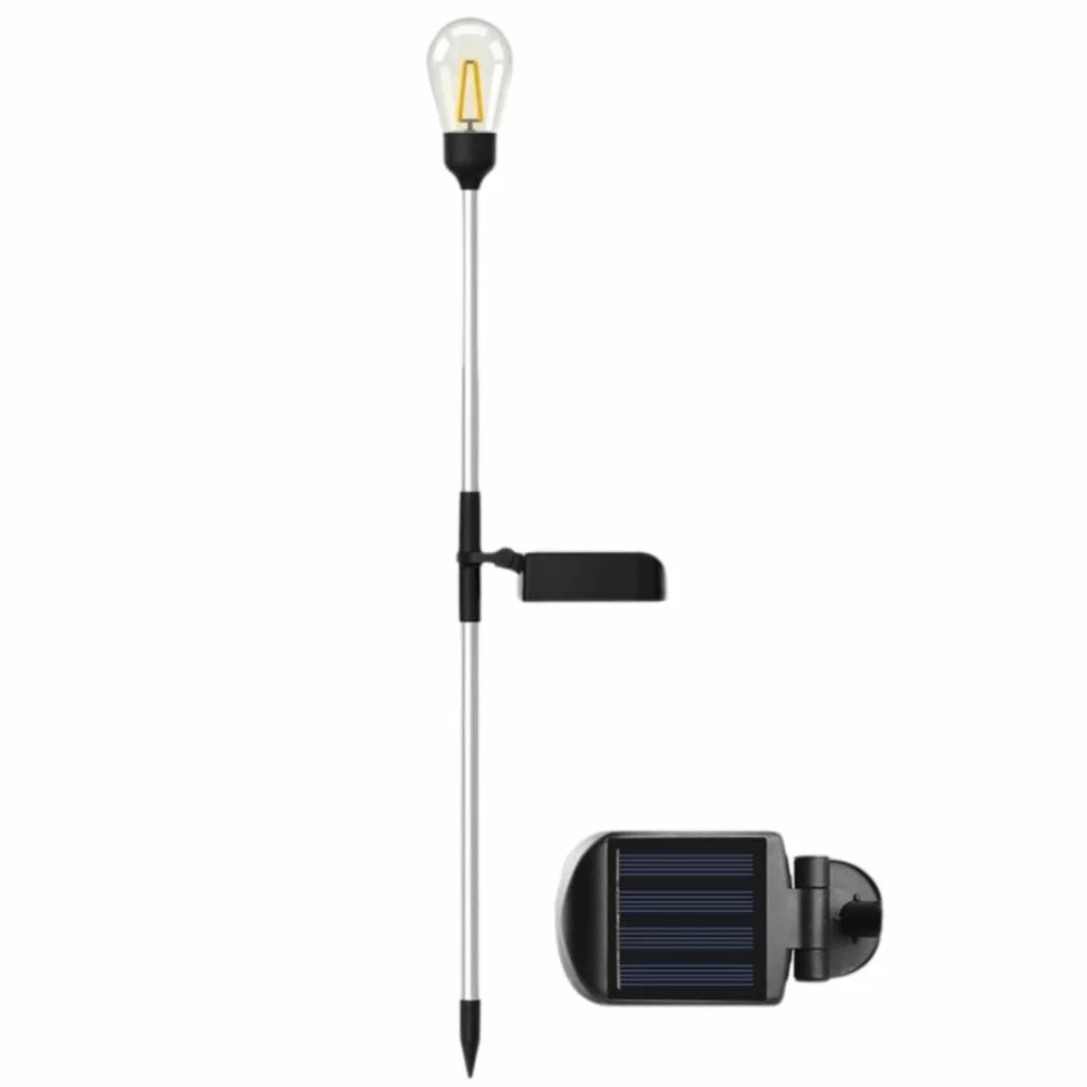 Solar Pathway Stake Light IP65 Waterproof 3000K Tungsten Filament Outdoor Garden Landscape Light