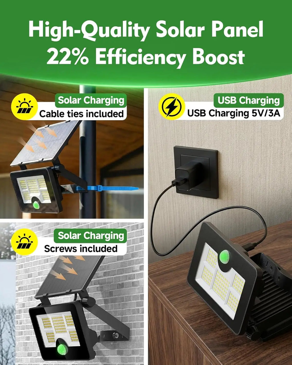 SKYSHADOW 232 LED Solar Floodlight Motion Sensor IP65 Waterproof Adjustable Wide-Angle Outdoor Garden Wall Lamp CCC CE RoHS
