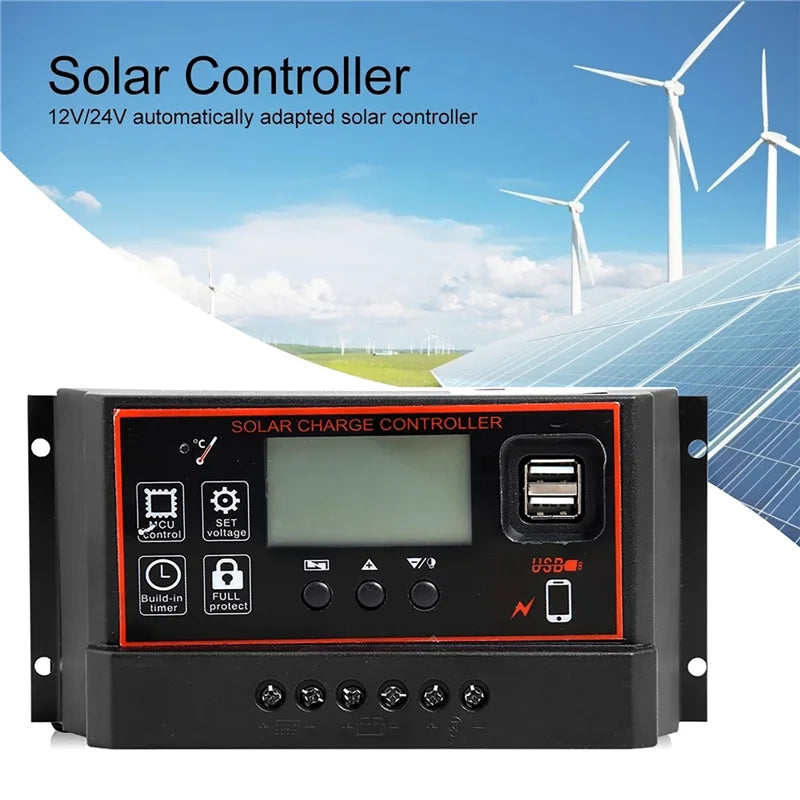 LUXUGLOW 20W-1000W Solar Panel 12V 100A Controller Phone RV Car MP3 PAD Outdoor Battery Camping Charger