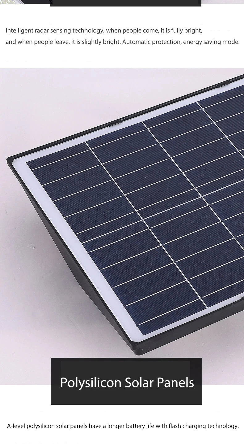 GOBORTONE YX123TB Solar Street Light 5000000LM IP67 Waterproof LED Garden Plaza Yard CCC CQC EMC FCC GS LVD SAA UL VDE RoHS 3-Year Warranty