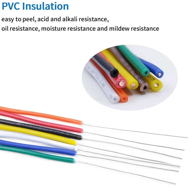 Copper Wire Single Core Cable 26 24 22 20 18 AWG PVC Insulation Solid Tinned Plated Cord Electric Line DIY LED Cable UL1007 Wire PRIME RJ SOLAR PH