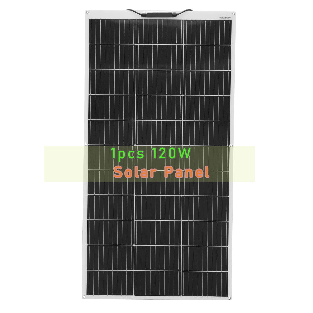 WUZECK 120W 240W 1200W 12V Flexible Solar Panel Cell 1-10 Pcs RV Caravan Boat Roof Battery Charging CE FCC RoHS WEEE