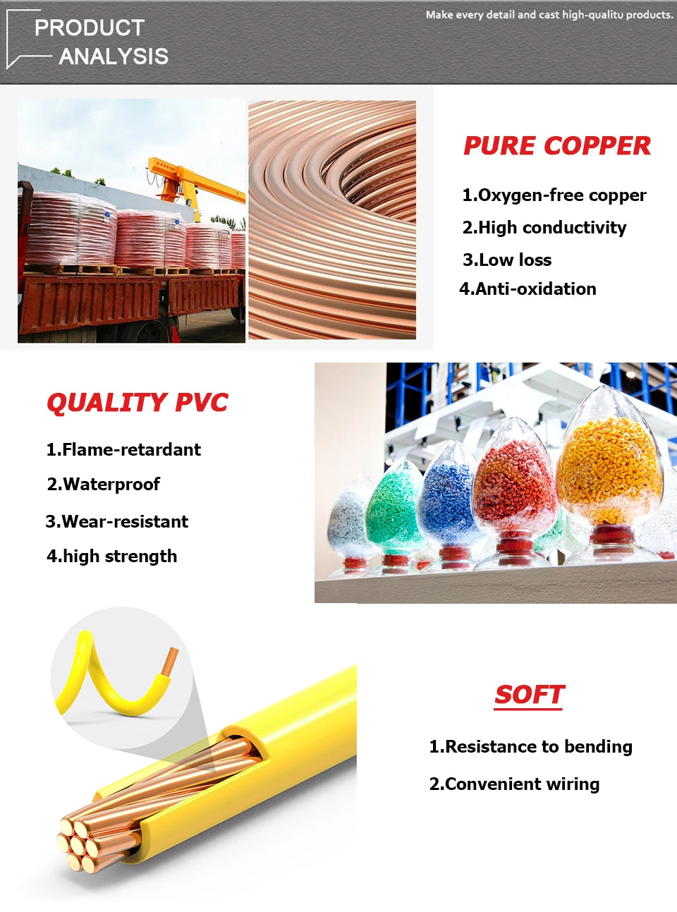 PVC Hard/Soft Jacket cable Solid Copper Cable Home Power cable Copper Wire Jacket wire energy extension Electrical wires 110V PRIME RJ SOLAR PH