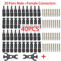 Solar Connector 30A 1500V DC IP68 Male Female PV Connectors 20 40 100 Pcs 2.5mm2 4mm2 6mm2 Solar Cable CE