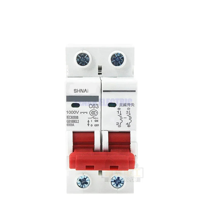 2P DC 1000V Solar Mini Circuit Breaker 6A/10A/16A/20A/25A/32A/40A/50A/63A DC MCB for PV System PRIME RJ SOLAR PH