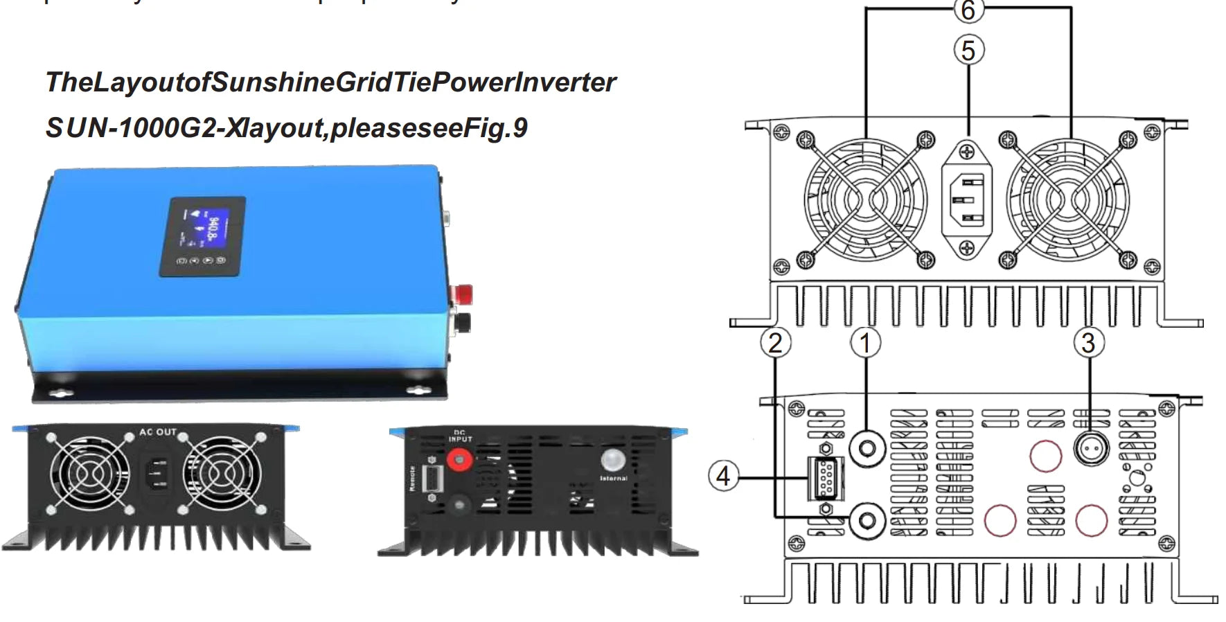 SUN1000W 2000W Solar Panels Battery on Grid Tie Inverter Limiter for Home PV Power System DC 22-65V/45-90V AC 90V-130V 190V-260V PRIME RJ SOLAR PH