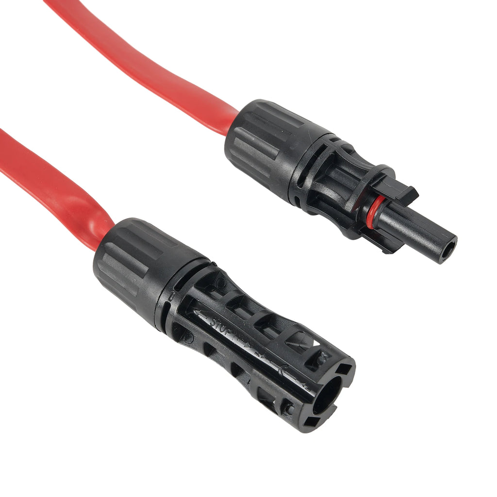 Flexible Flat Solar Cable 100cm 1500V 50A PV Connector Compatible Copper Wire Core for Casement Window Installation