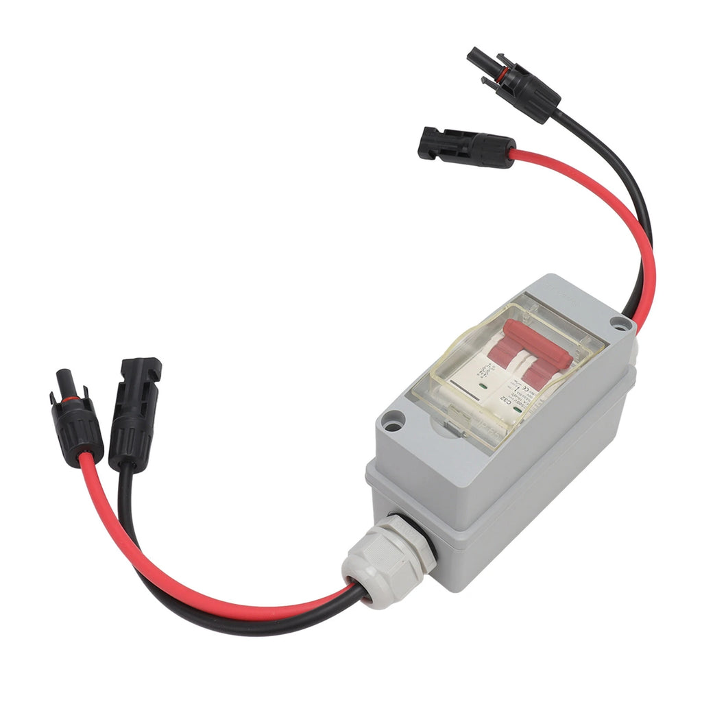 Circuit Breaker Protector Circuit Breaker MCB 2P DC 500V 32A Disconnect Switch with IP65 Waterproof Distribution Box MCB