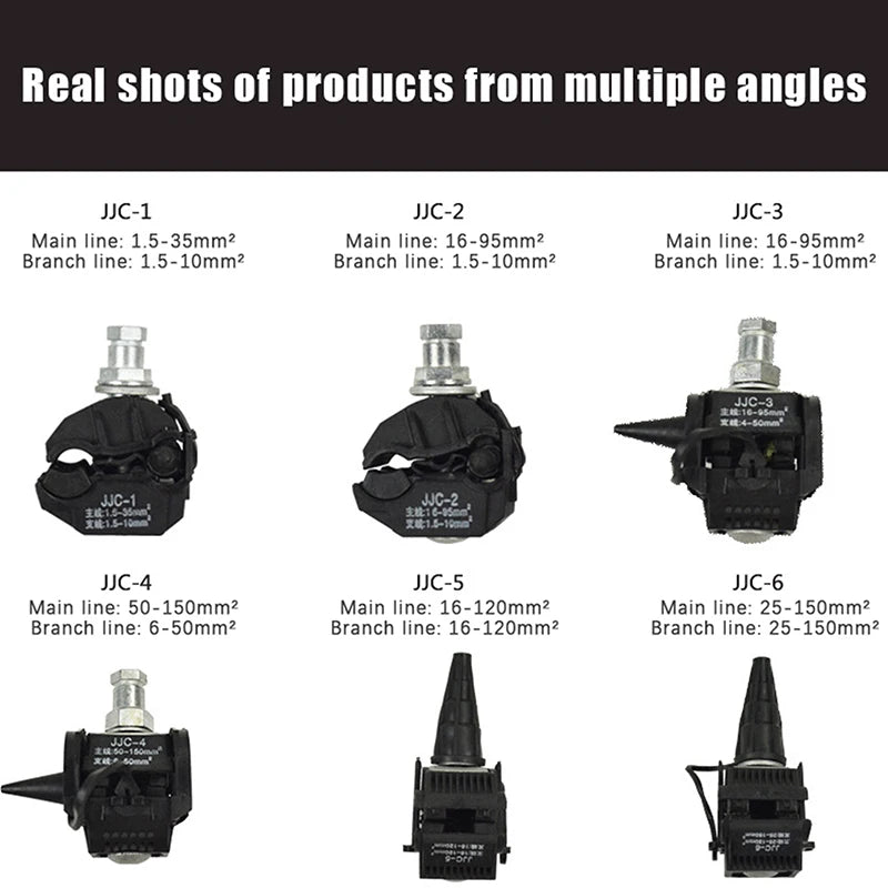 JJC-1 JJC-2 JJC-3 JJC-4 High-Low Voltage Cable Splitter 1kV Insulation Piercing Connector No Peeling Required