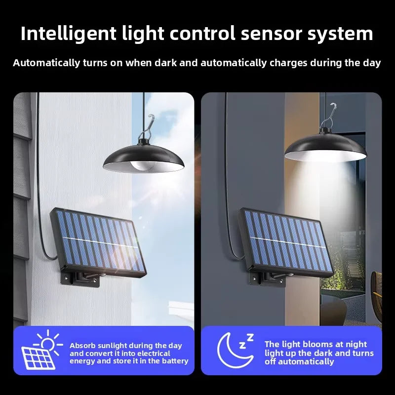 Solar Split Type Pendant Light Indoor Outdoor Super Bright Remote Control Waterproof Light Control CE