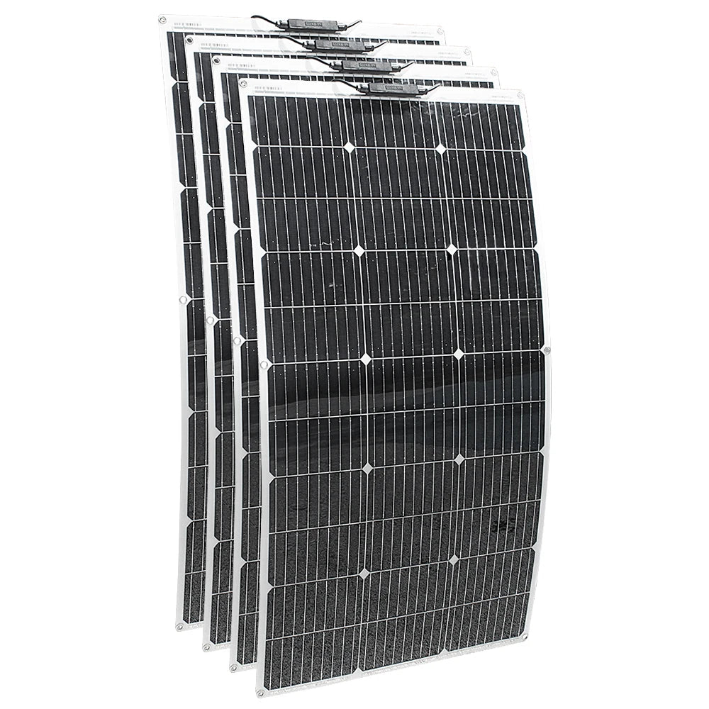 ASUNERGE RGN33-100A 400W Flexible Waterproof Monocrystalline Solar Panel Kit Camping Home Car Off-Grid 12V System CE RoHS 1-Year Warranty