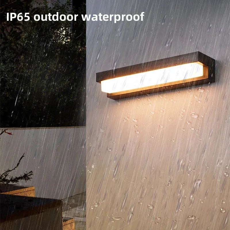 Solar LED Outdoor Garden Balcony Waterproof Three-Color Wall Light Porch Stairs Energy-Saving Decor Lamp CCC CE 1-Year Warranty