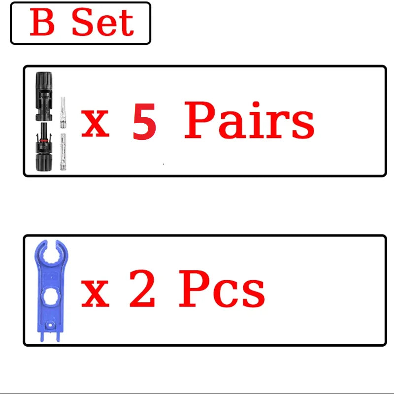 1/6/10pcs Solar PV Connector Kit - 1000V 30A Photovoltaic Panel Plug with Wrench for 2.5/4/6mm² MC4 Cable B2 PRIME RJ SOLAR PH