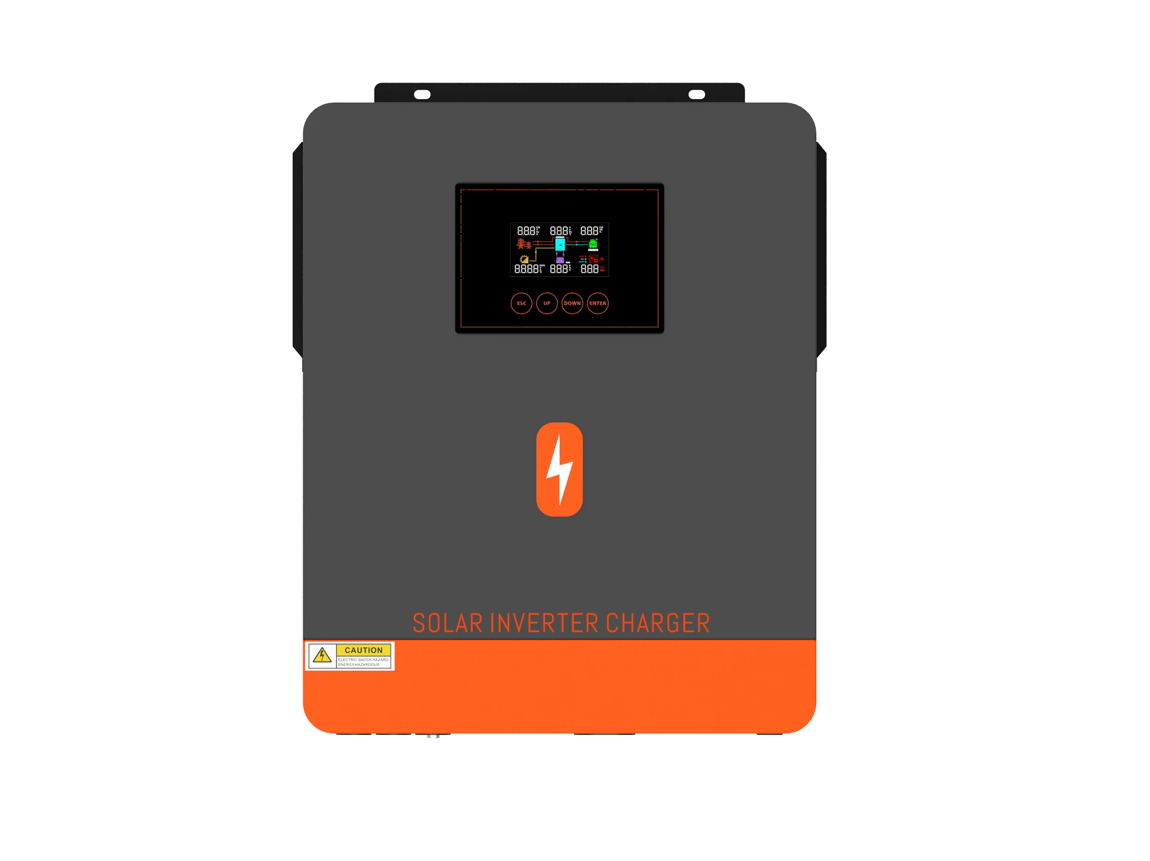 PowMr 4.2KW Hybrid Solar Inverters 24VDC to 220VAC Output PV Range 60~500VDC With MPPT 120A Solar Charge Controller Support WIFI