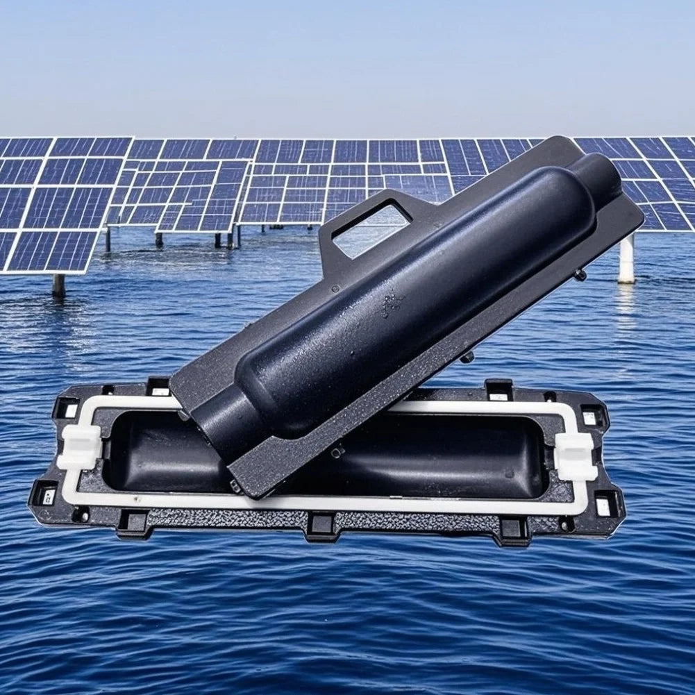 PV System Solar Panel Cable Connector Protection Box PPO Material Black High Durability 100C Thermal Stability