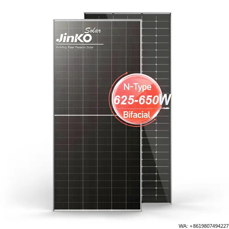 JINKO JKM625-650N-78HL4-BDV 625W 630W 650W N-Type Bifacial Solar Panel TUV IEC 12-Year Warranty Ready Stock