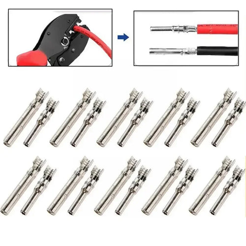 10Pairs Inside Metal Core Male Female Cable Terminalsv Pin Solar Connector Pin For PV Pin Connector Electric Wire Connector PRIME RJ SOLAR PH