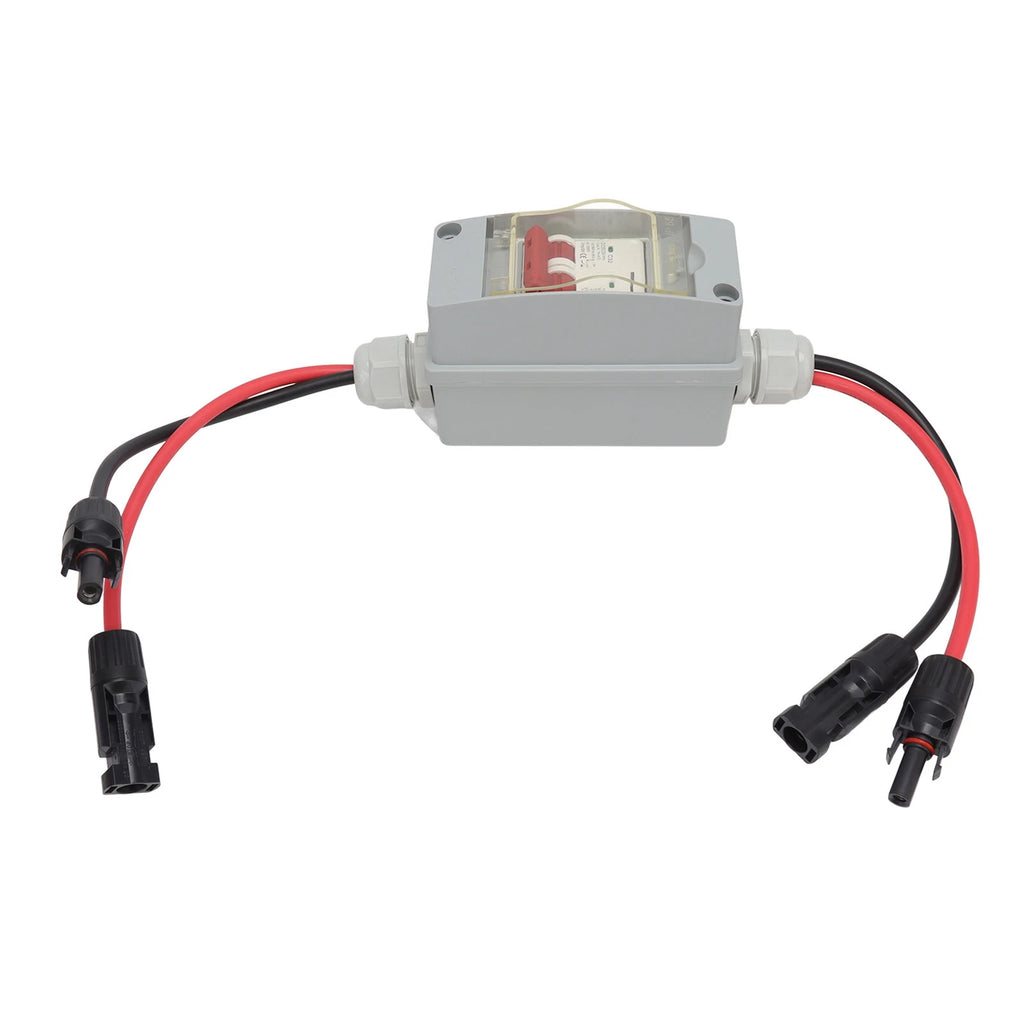 Circuit Breaker Switch Protector MCB 2P DC 500V 32A Disconnect Switch with IP65 Waterproof Distribution Box with Connector