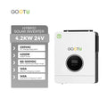 GOOTU 6.2KW/10.2KW Hybrid Solar Inverter Dual Output 24V/48V MPPT 160A Pure Sine Wave On/Off Grid for Home Power Supply