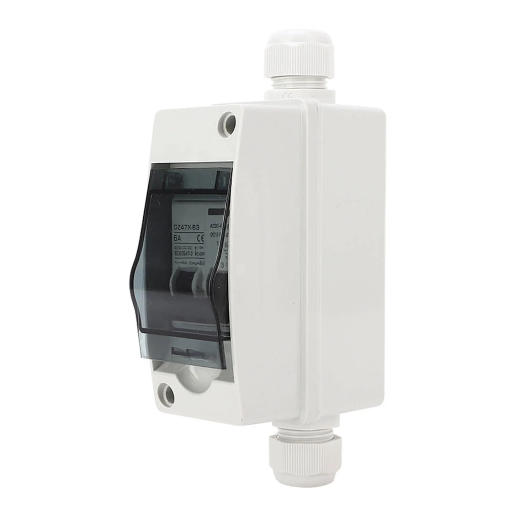 AC90‑400V DC12‑400V 6A 2P DC Miniature Circuit Breaker IP65 Waterproof Solar PV Disconnect Switch