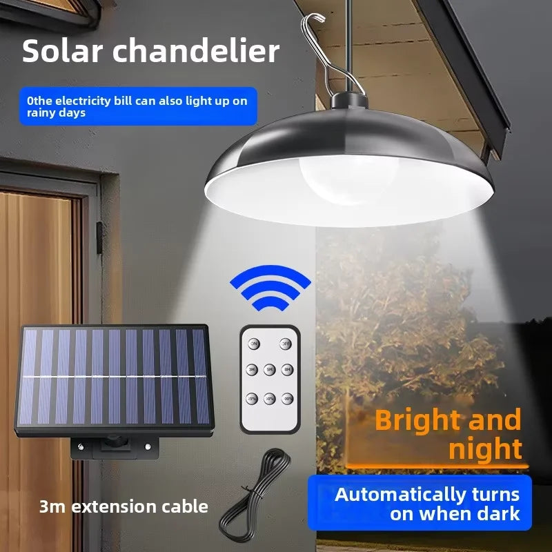 Solar Split Type Pendant Light Indoor Outdoor Super Bright Remote Control Waterproof Light Control CE