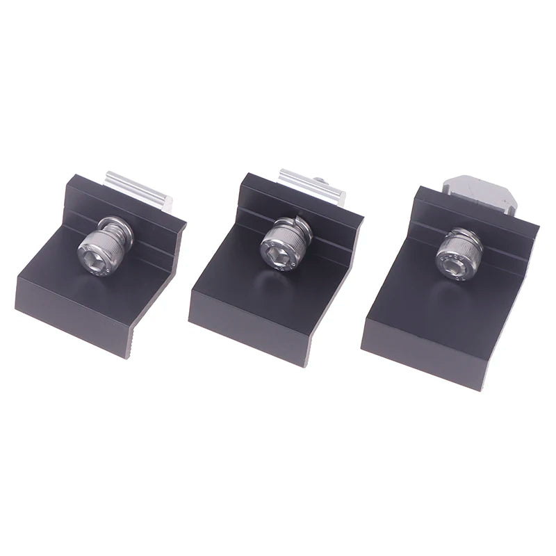 10pcs Solar Panel Mounting Fixing Clamp Adjustable Bracket End & Mid Clamp PV Panel Clip For Solar Panel PV Install Accessories PRIME RJ SOLAR PH