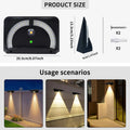 Solar Fence Lights, Radar Sensor Dusk to Dawn Deck Light, IP54 Holiday Decoration Garden Lights for Wall/Yard/Railing/Pathway