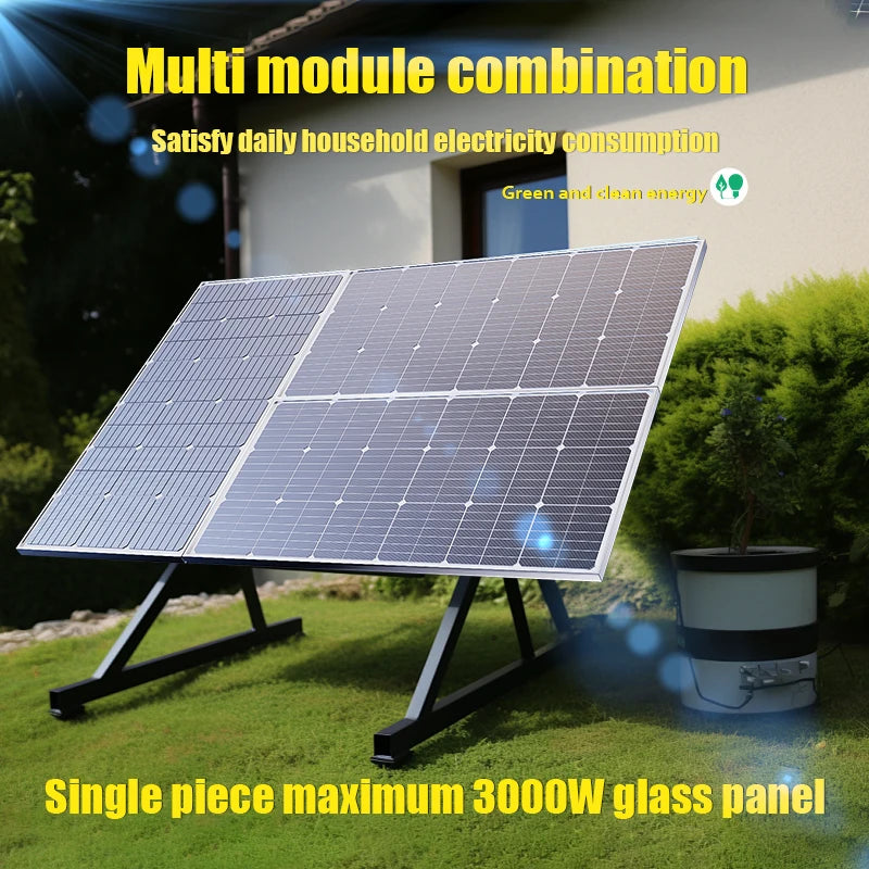 6000W 3kW Solar Panel 18V High Efficiency Flexible Portable Power Bank Outdoor Home RV Camping Battery Charging CE FCC