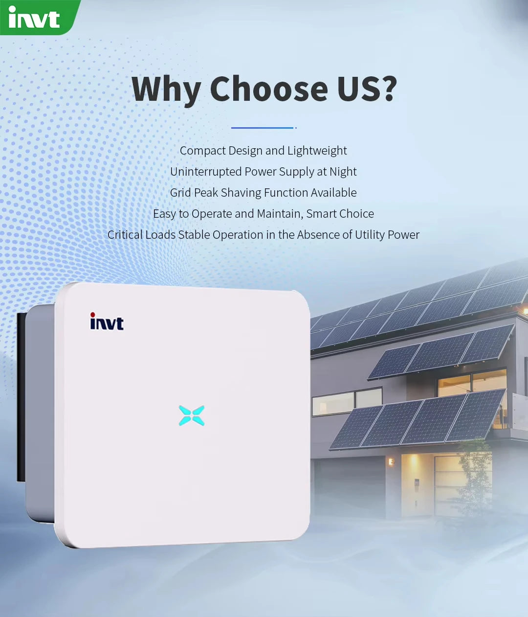 INVT XG3-10-15KTR 10kW 12kW 15kW Three-Phase On-Grid Solar Inverter 50Hz 60Hz IP66 Dual MPPT 230Vac