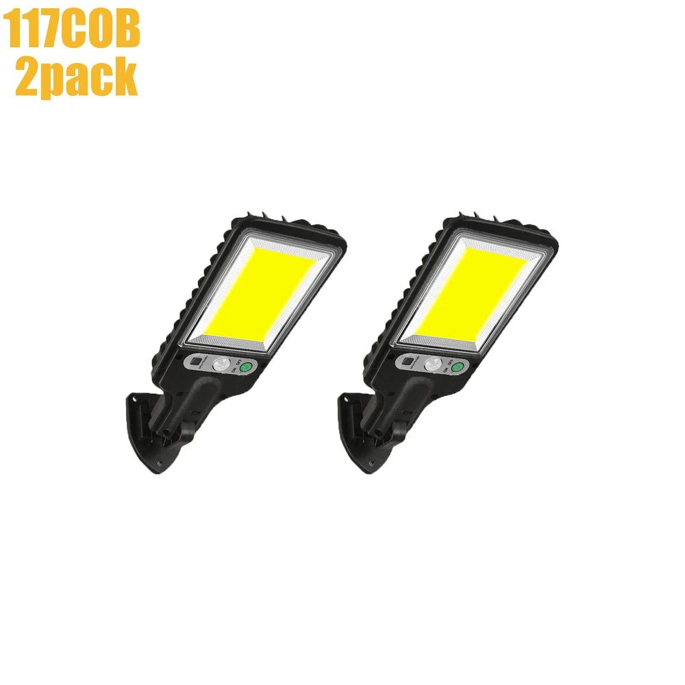 Solar Street Lights Outdoor Wireless Solar Security Wall Light Motion Sensor with 3 Lighting Modes for Courtyard Garden Patio